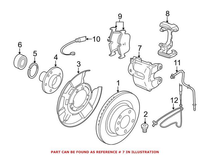 BMW Disc Brake Caliper - Rear Passenger Right 34216850974